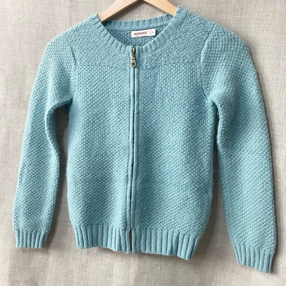 aymara Other - AYMARA Kids Cozycore Boutique Turquoise Alpaca Wool Sweater